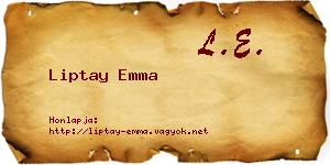 Liptay Emma névjegykártya